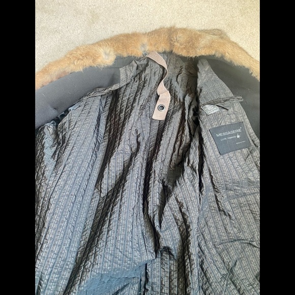 Mens Wool & rabbit fur coat - Picture 10 of 15